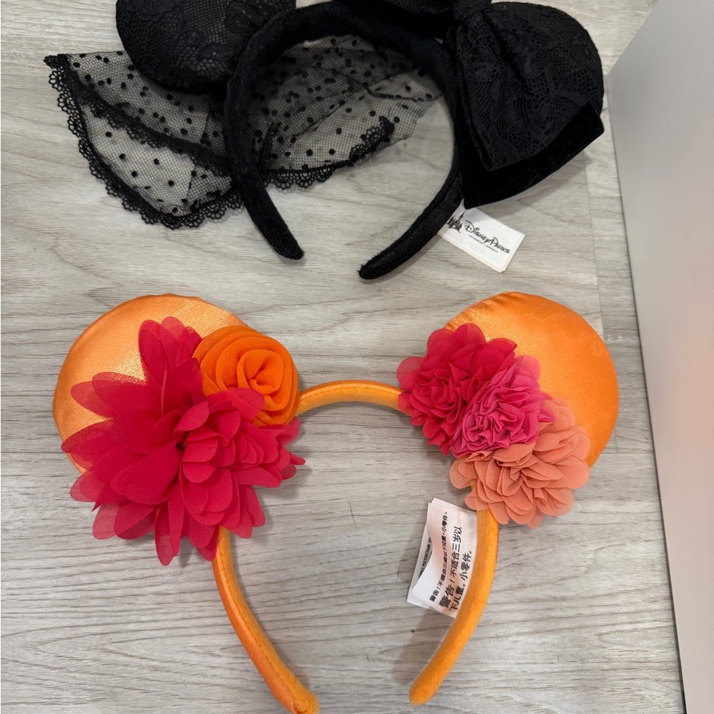 Vibrant Orange and Pink Floral Headband